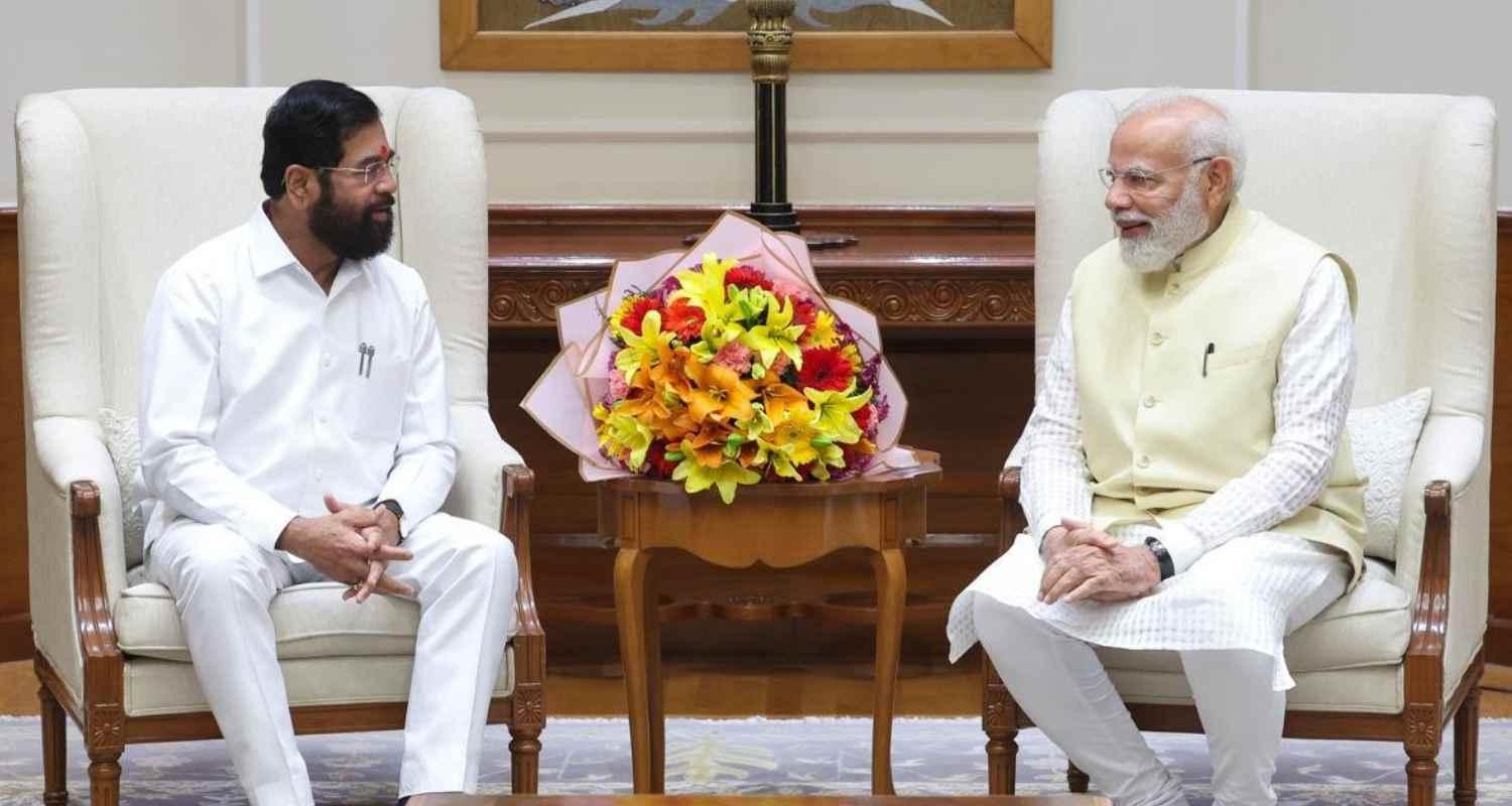 Maharashtra Dy CM Eknath Shinde meets PM Modi, discusses key state issues; Shiv Sena MPs also interact with the prime minister.