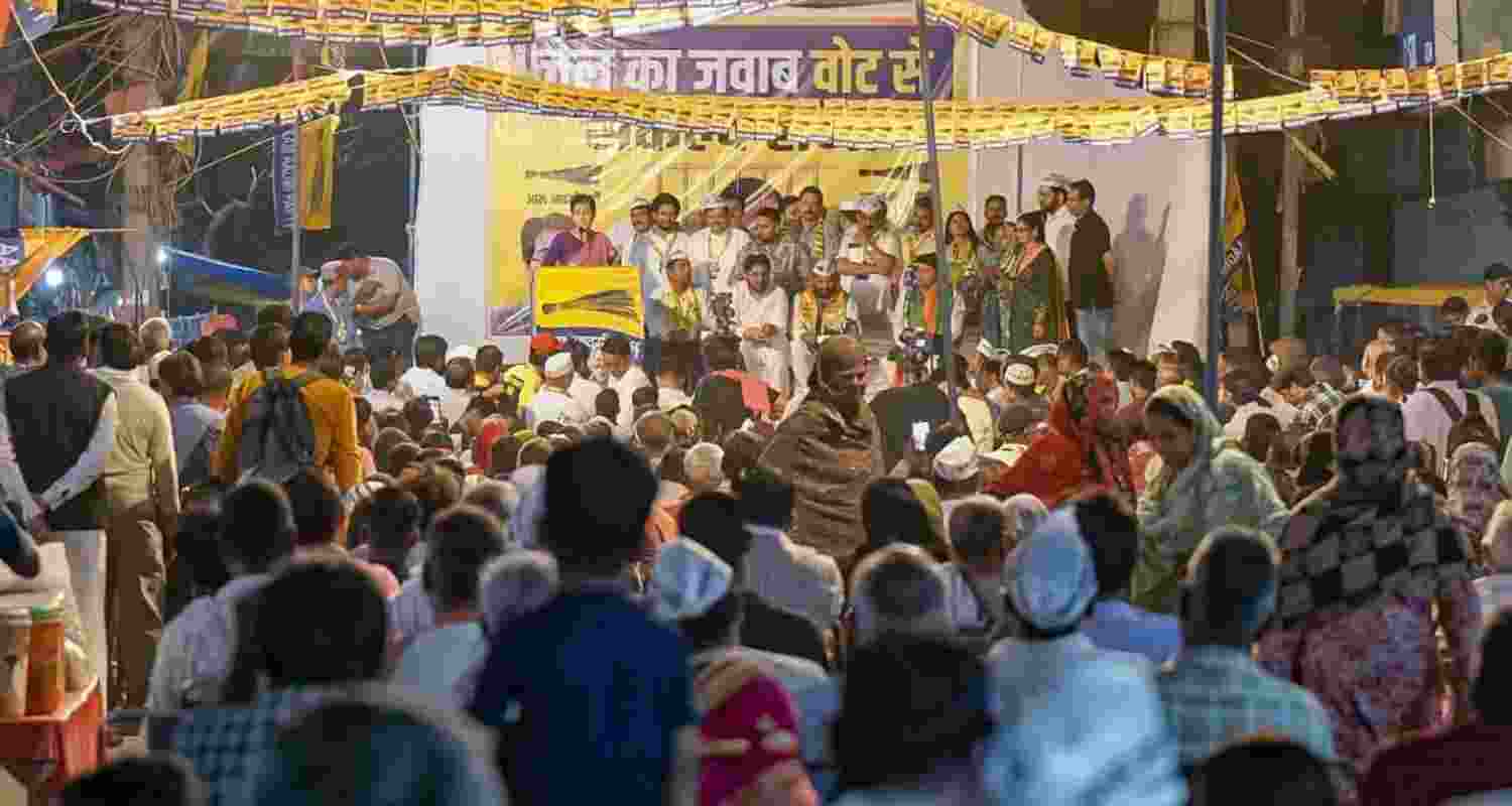 AAP leaders during election campaigning. 