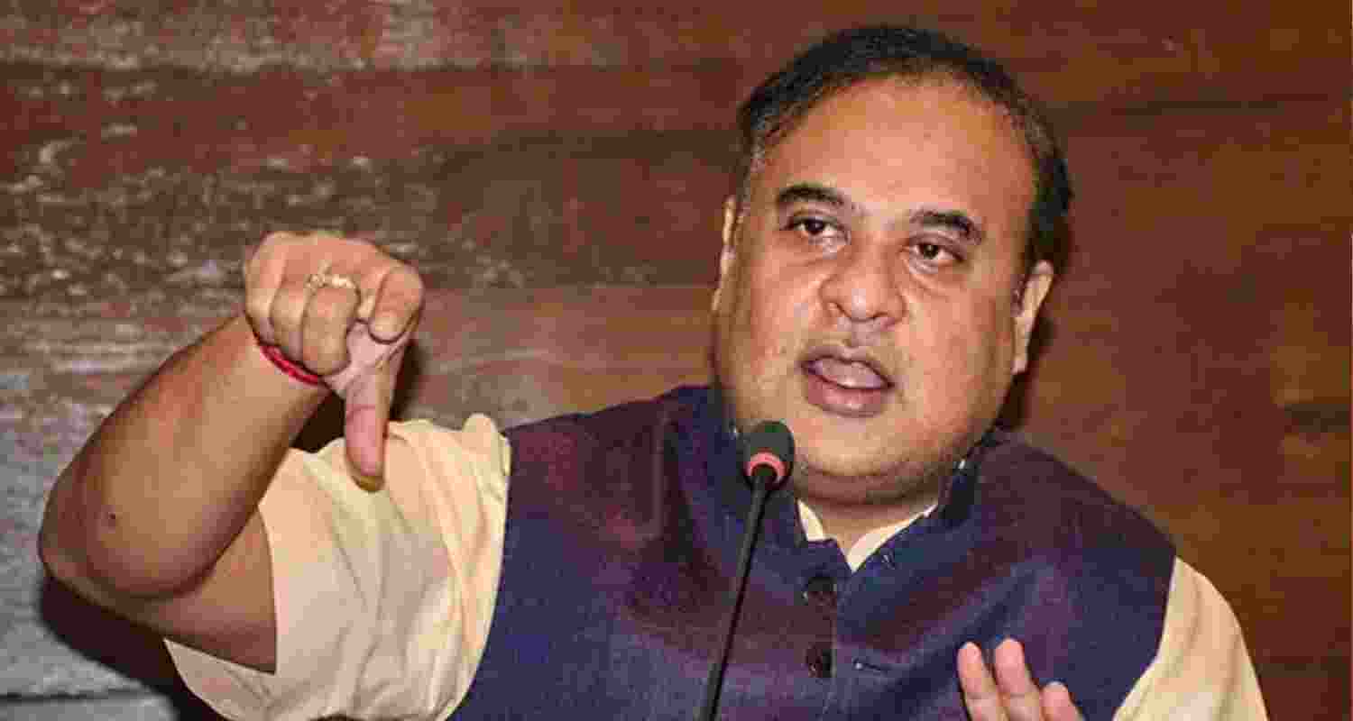 Chief Minister of Assam Himanta Biswa Sarma during his address. 