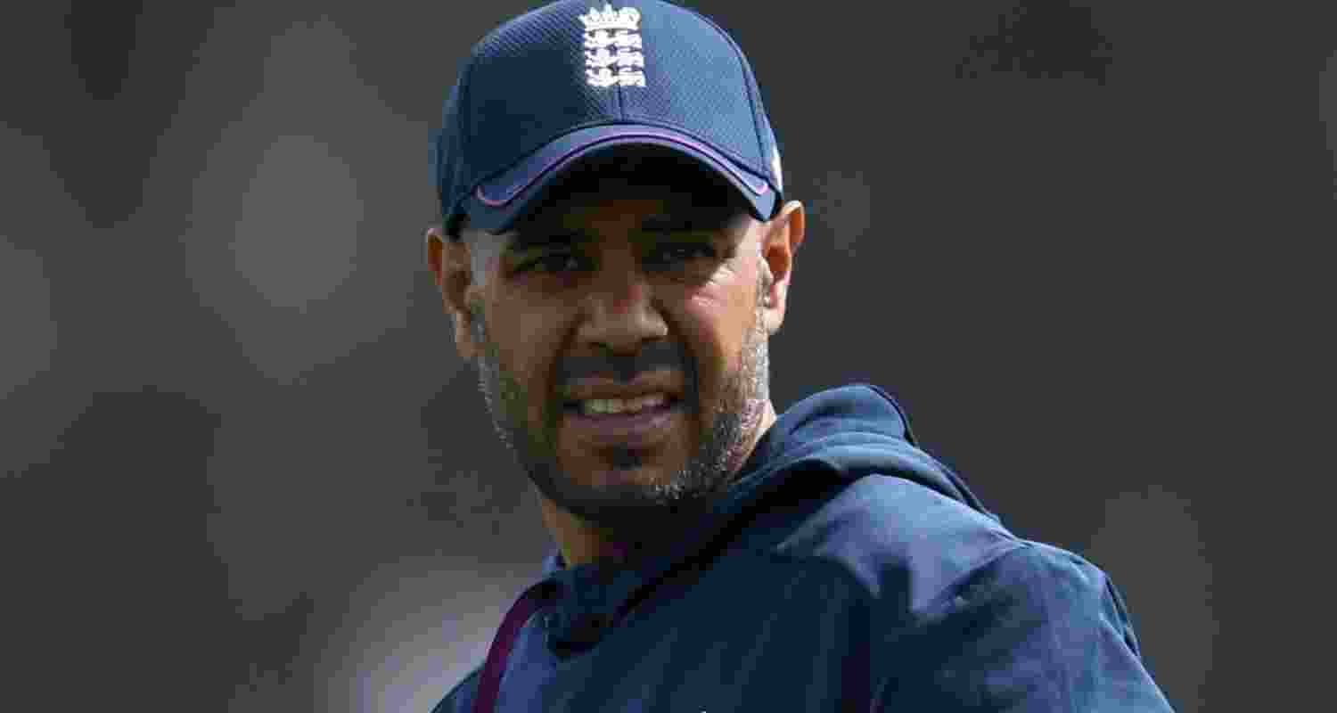 Picture of England assistant coach Jeetan Patel. 