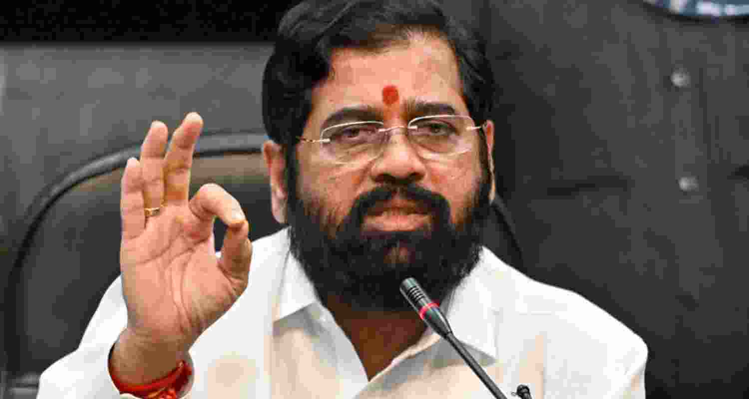 Maharashtra chief minister, Eknath Shinde, addressing a public gathering