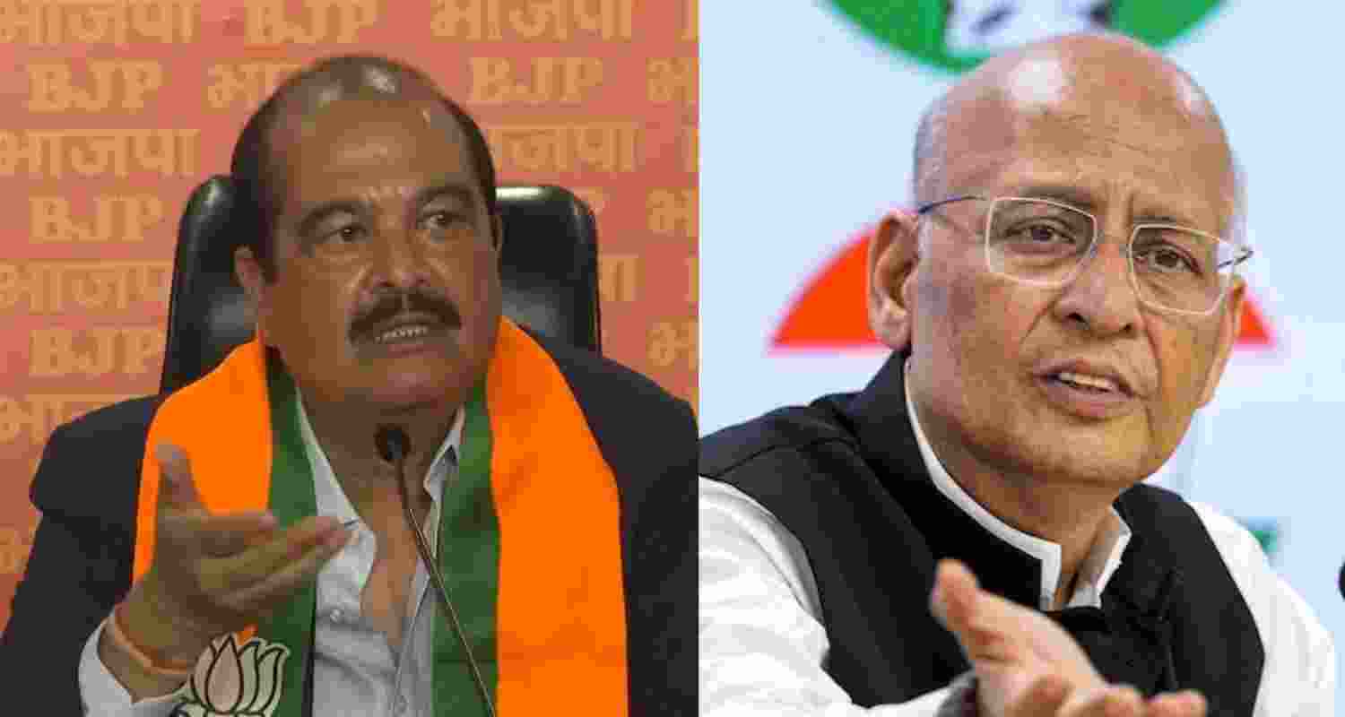 Former Congress, Now BJP's Harsh Mahajan and Congress's Abhishek Manu Singhvi.