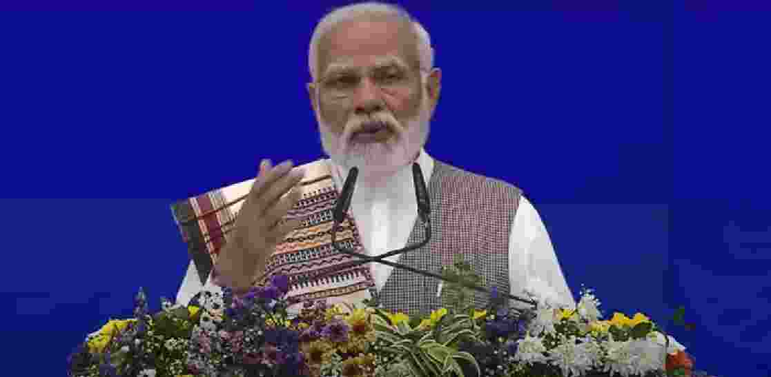 Prime Minister Narendra Modi inaugurated and laid the foundation stone for an array of developmental projects worth over Rs 1,06,000 crores at the Operation Control Centre of the Dedicated Freight Corridor in Ahmedabad, Gujarat, today