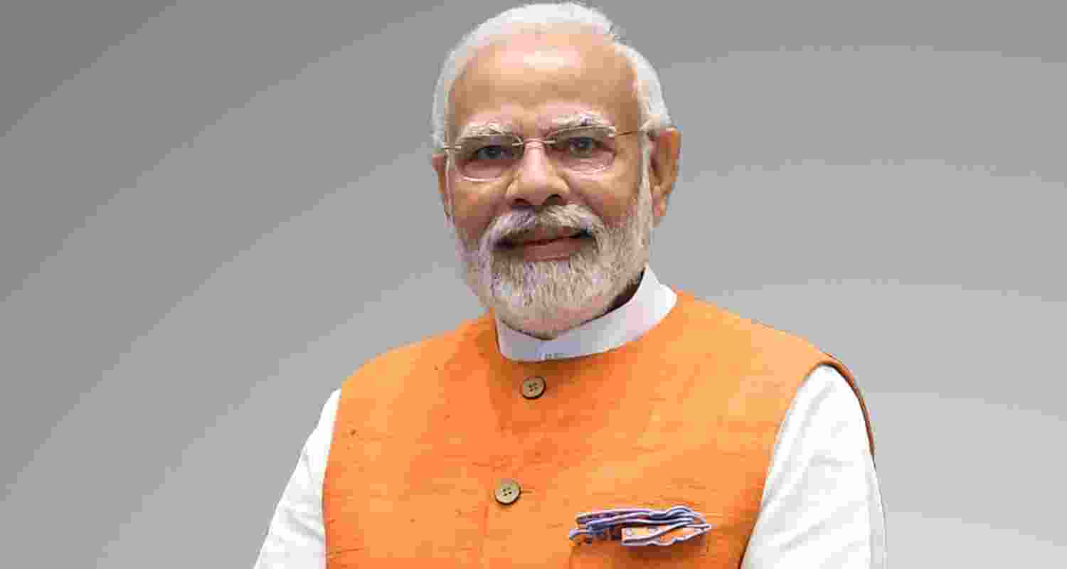 Prime Minister Narendra Modi smiles at the camera