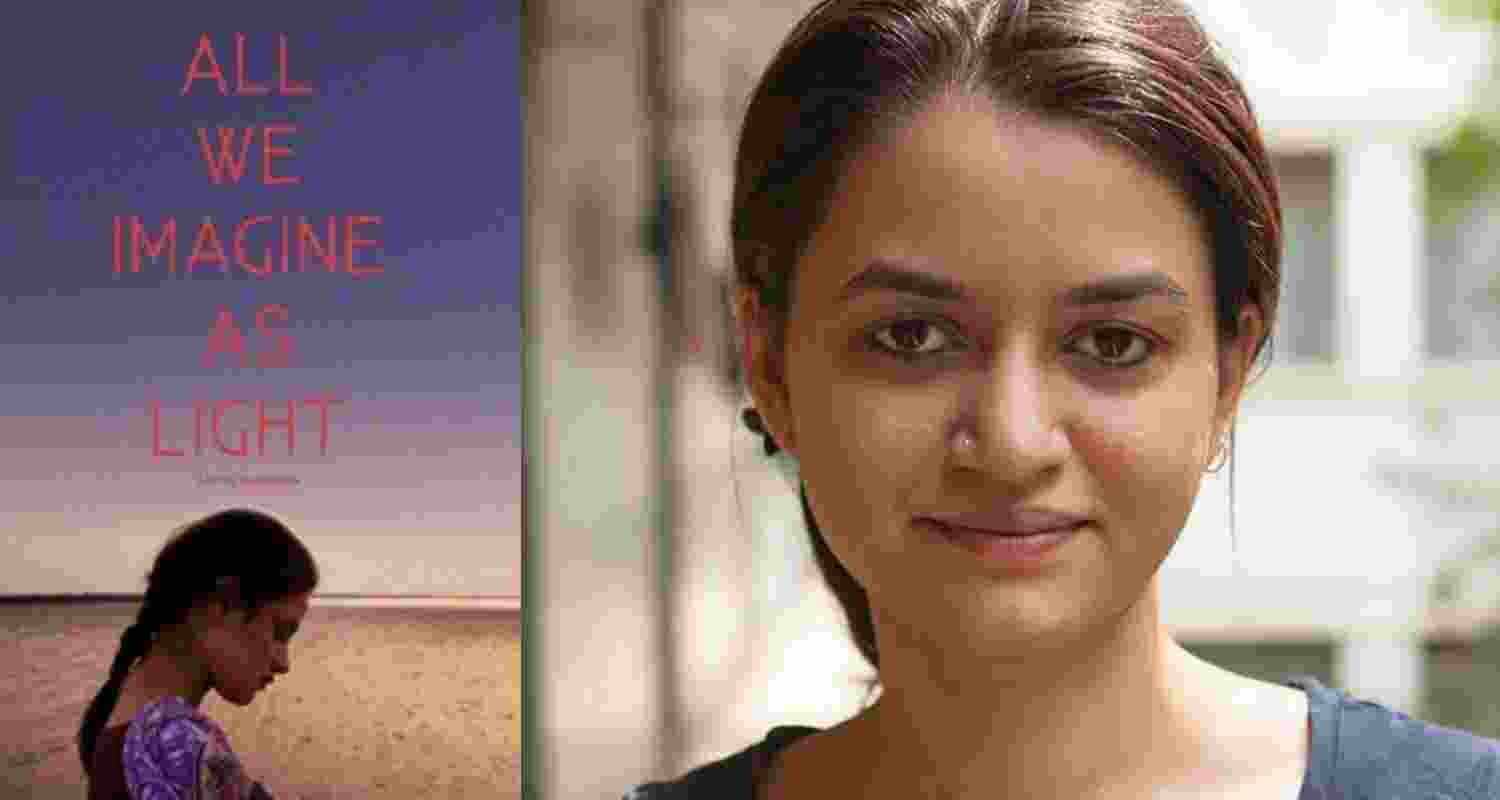 'All We Imagine As Light' poster (left), Payal Kapadia (right). 