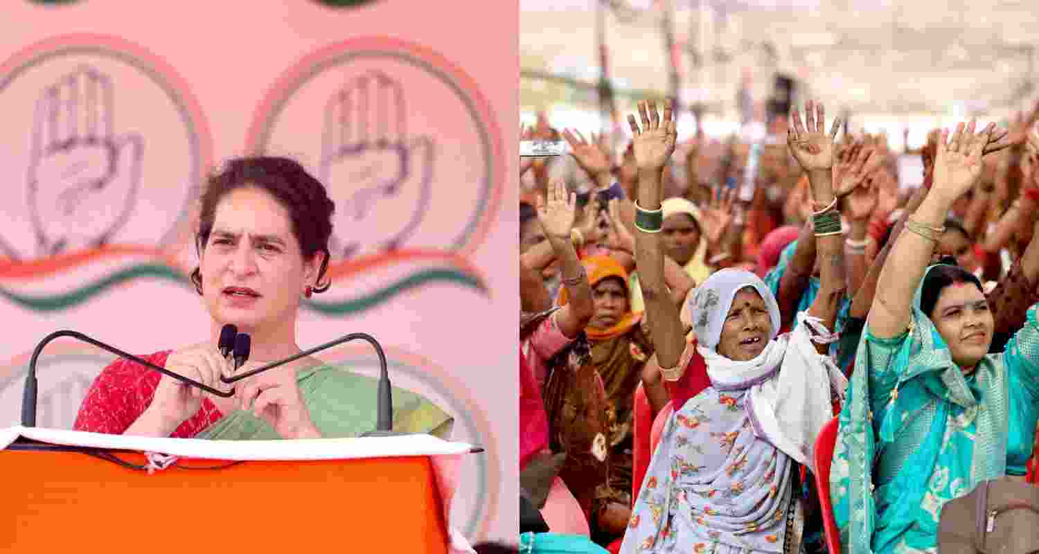Congress leader Priyanka Gandhi Vadra in Chhattisgarh.