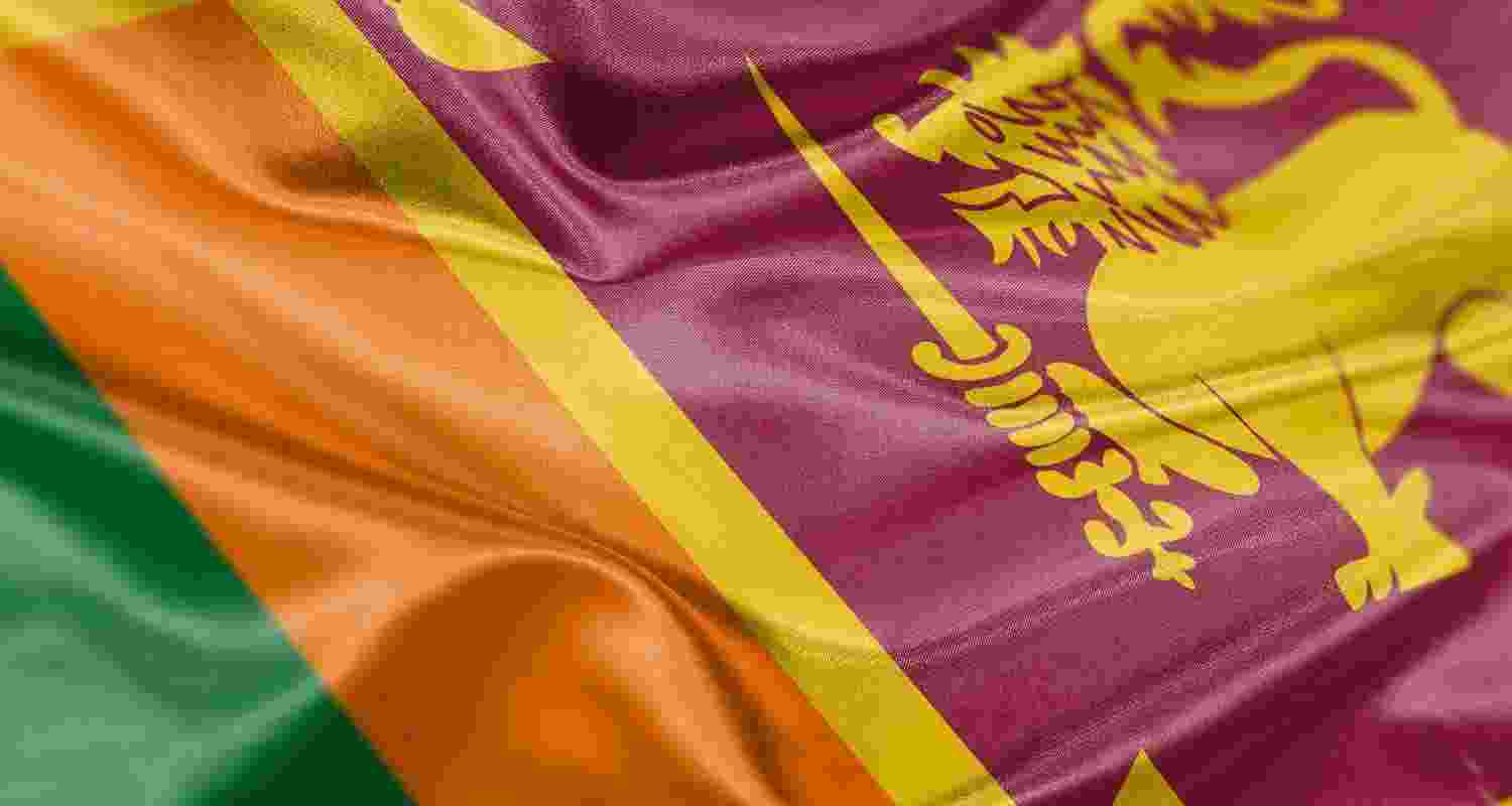 Sri Lankan flag. 