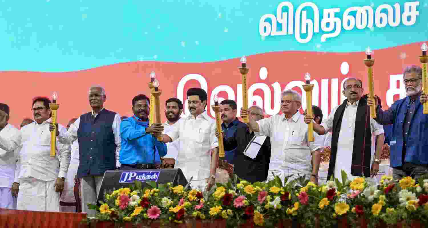 INDIA Bloc
Lok Sabha polls
DMK
Unity mantra
Democracy will win conference
Viduthalai Chiruthaigal Katchi
Mahagathbandhan in Bihar
JD(U)
Nitish Kumar
Trinamool Congress (TMC)
Aam Aadmi Party (AAP)
West Bengal and Punjab elections