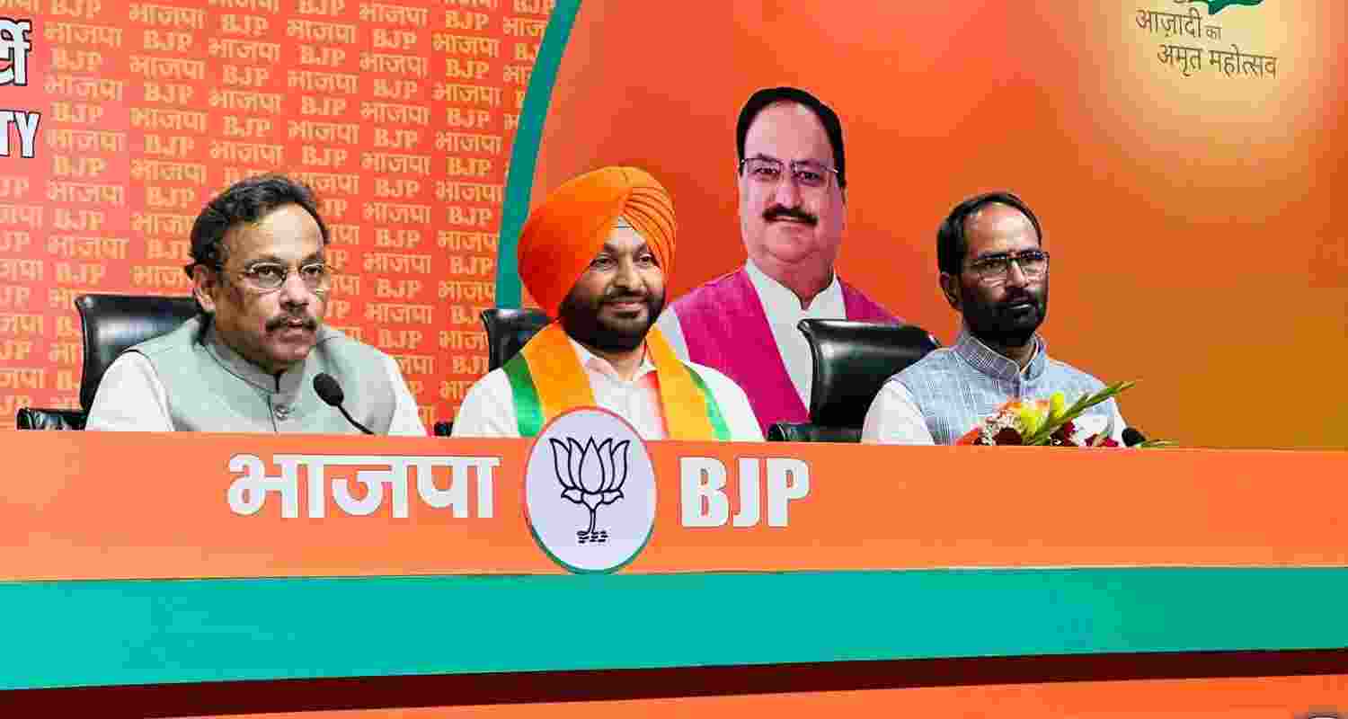 MP Ravneet Singh Bittu joins BJP. Image X.
