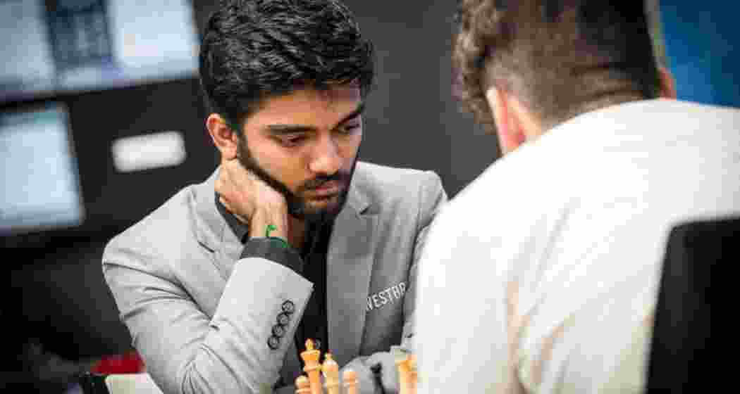 World championship challenger Indian Grandmaster D Gukesh.