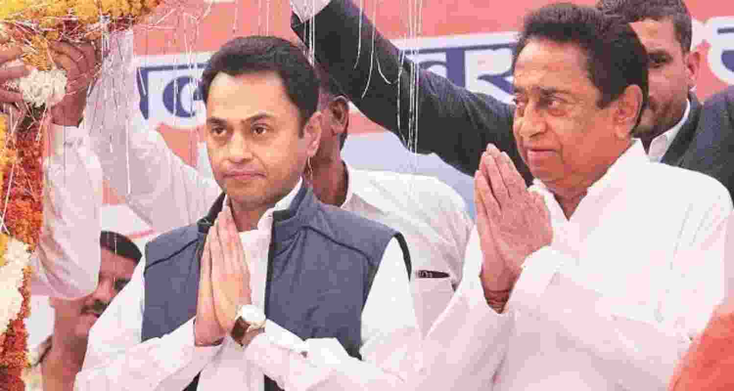 Nakul Nath & Former CM of Madhya Pradesh Kamal Nath. Image X.