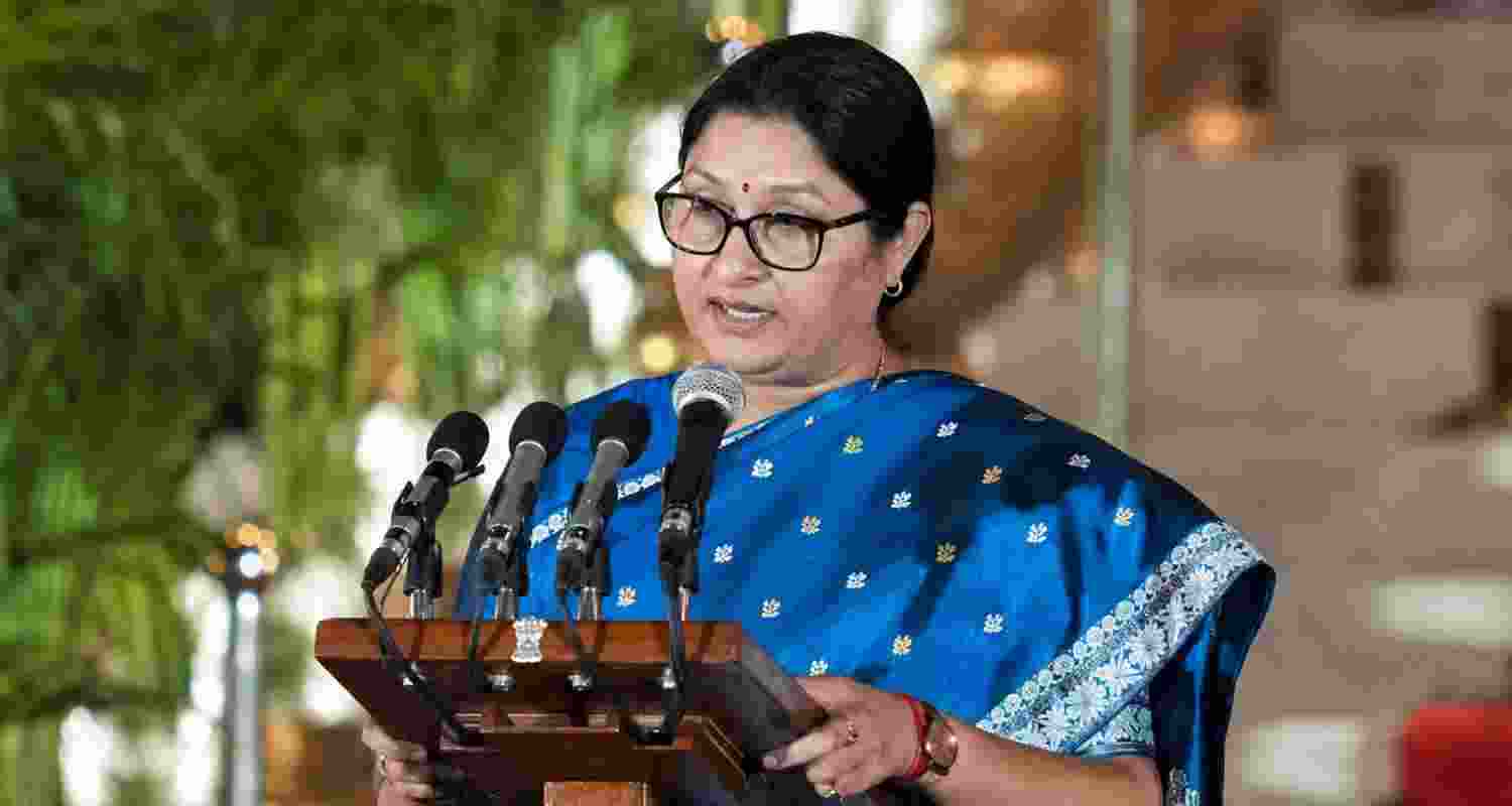 Union Minister Annapurna Devi warns of strict action against social media content, stand-up comedy and memes that mock or demean women.