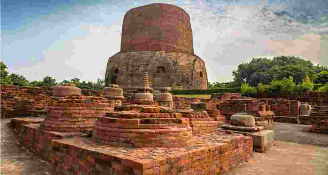 Dhamek Stupa in Sarnath near Varanasi, where Lord Buddha delivered his first sermon.