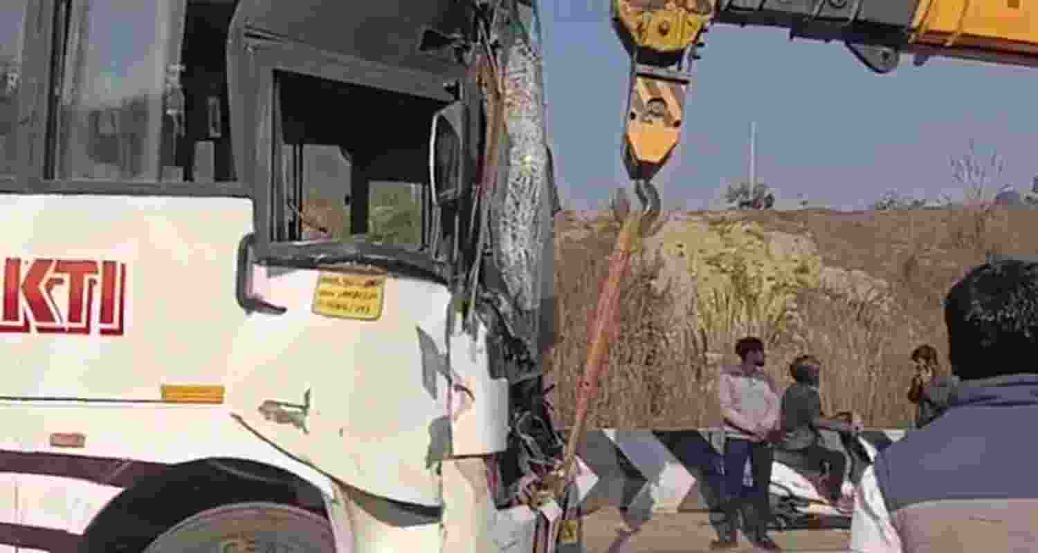 Bus carrying pilgrims to Vaishno Devi shrine met with an accident on Tuesday. I