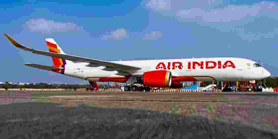 An Air India aircraft stationed at the airport. 