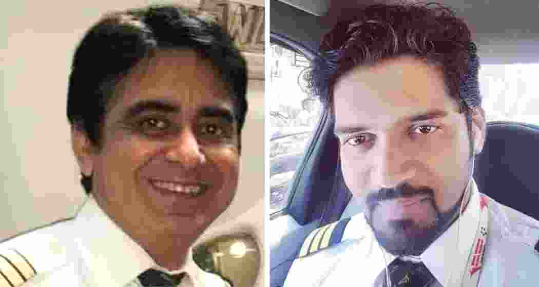 Air India pilots Sumeet Sabharwal and Clive Kundar, who were in control of the ill-fated Dreamliner flight that crashed moments after take-off from Ahmedabad on June 12.