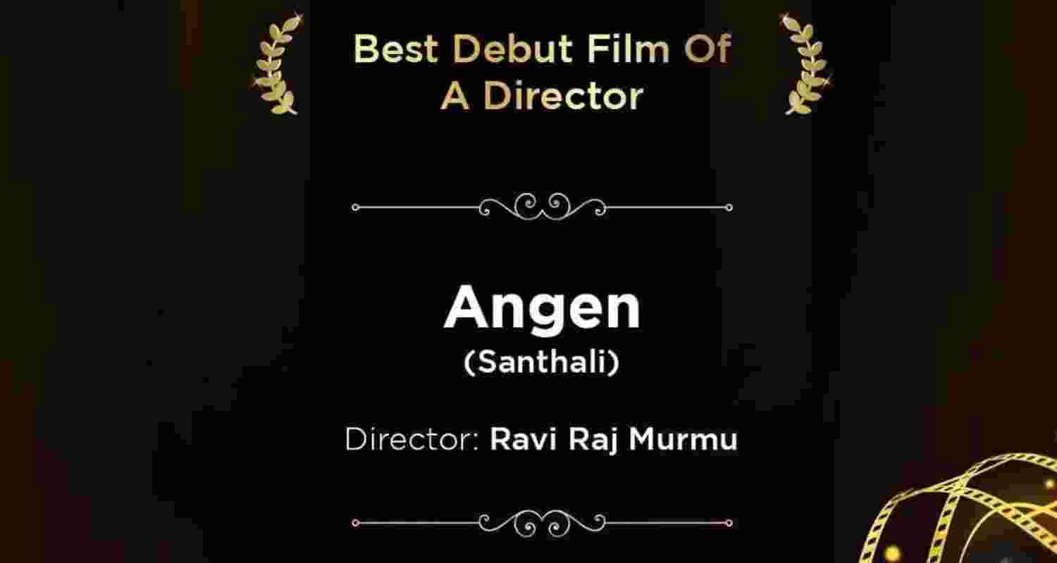 Jharkhand's Ravi Raj Murmu won the National Film Award for Best Debut Director for Santhali film 'Angen', earning praise from CM Hemant Soren.