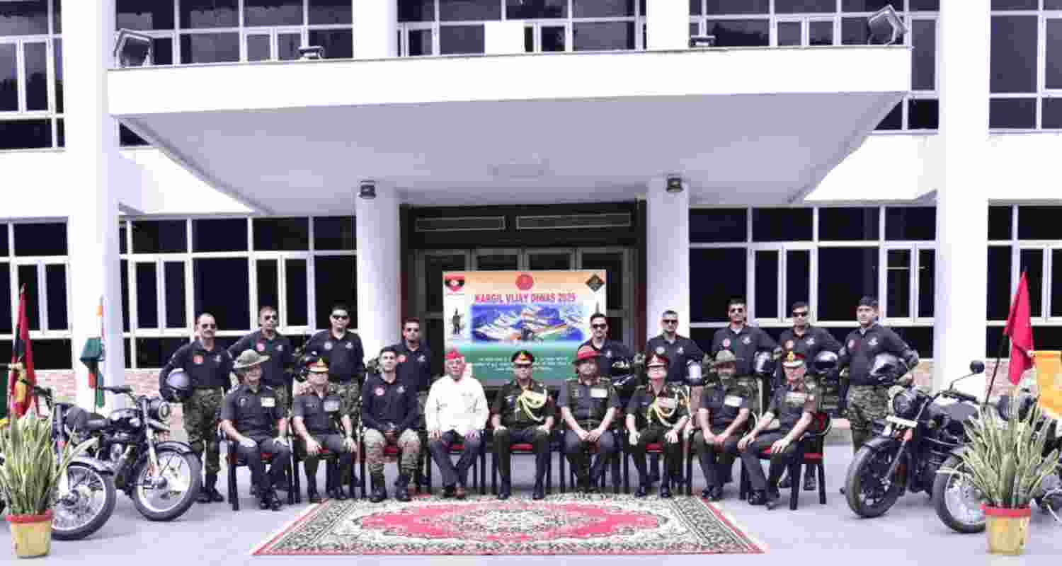 Indian Army Personnel Mark Kargil Vijay Diwas 2025 with a Commemorative cyclothon in Ladakh.