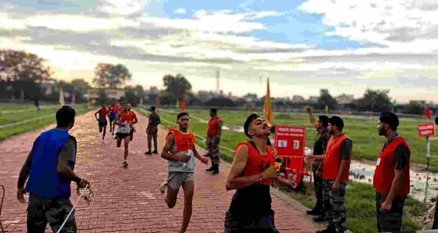 Aspirants during the Indian Army rally. 