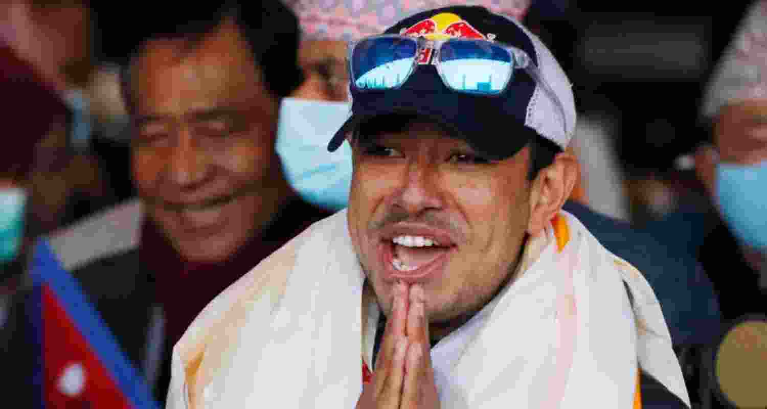 A file photo of Nirmal Purja, who holds the record for the fastest ascent of the world's 14 highest mountains.