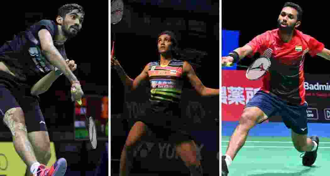 From left: Kidambi Srikanth, P V Sindhu and H S Prannoy, key members of India’s squad for the Badminton Asia Team Championships in February.
