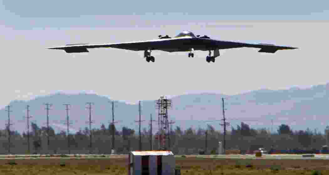 A US Air Force B-2 stealth bomber takes flight before striking Iran’s Fordow facility with bunker busters, a move President Trump called a “historic military operation”.