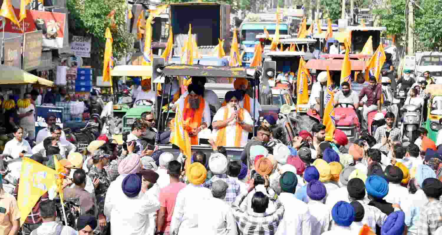 Chief of Shiromani Akali Dal Sukhbir Singh Badal. Chief of Shiromani Akali Dal Sukhbir Singh Badal.