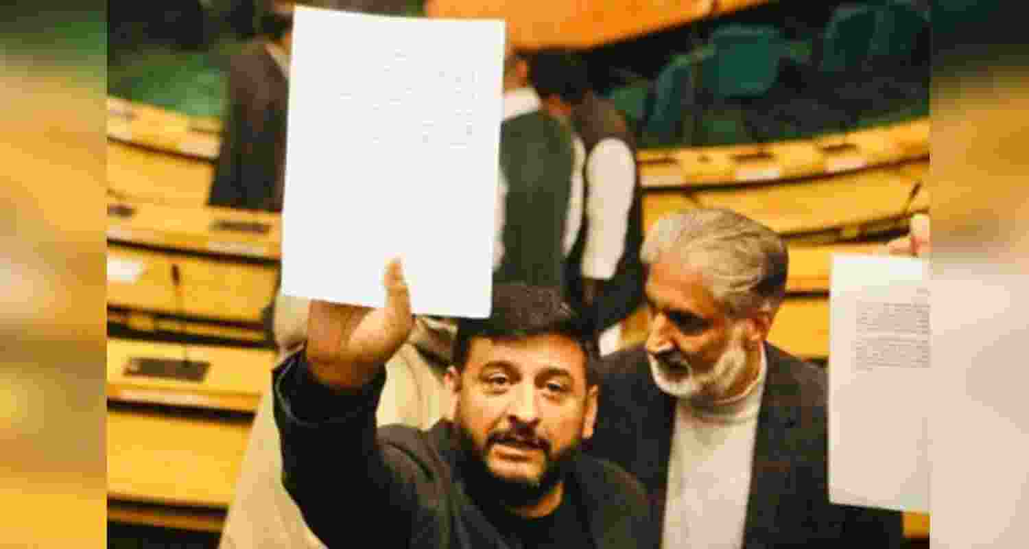 PDP MLA from Kupwara Mir Mohammad Fayaz proposes bill to ban liquor in Jammu and Kashmir. Image: X