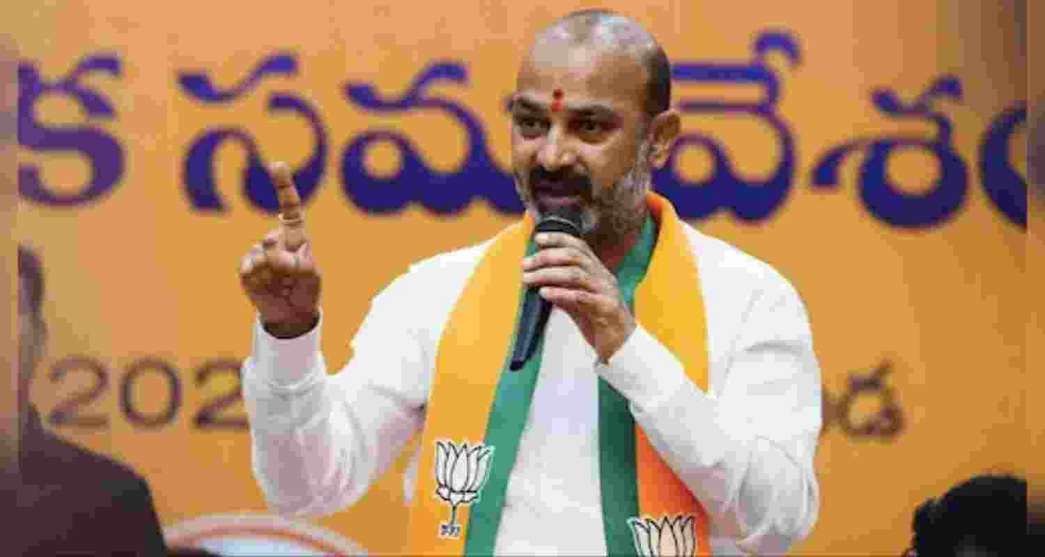 Union Minister of State for Home Bandi Sanjay Kumar. Union Minister of State for Home Bandi Sanjay Kumar.