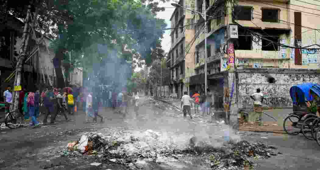 Anti-government protesters have targeted the offices of the Awami League, the party of the ousted prime minister, Sheikh Hasina.