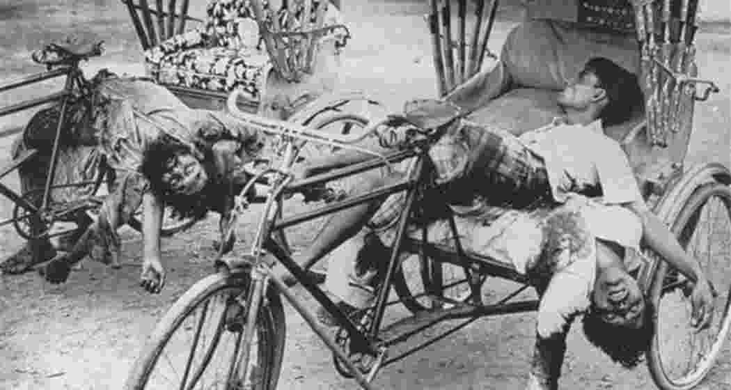 Rickshaw passengers and drivers massacred in Dhaka in 1971.  