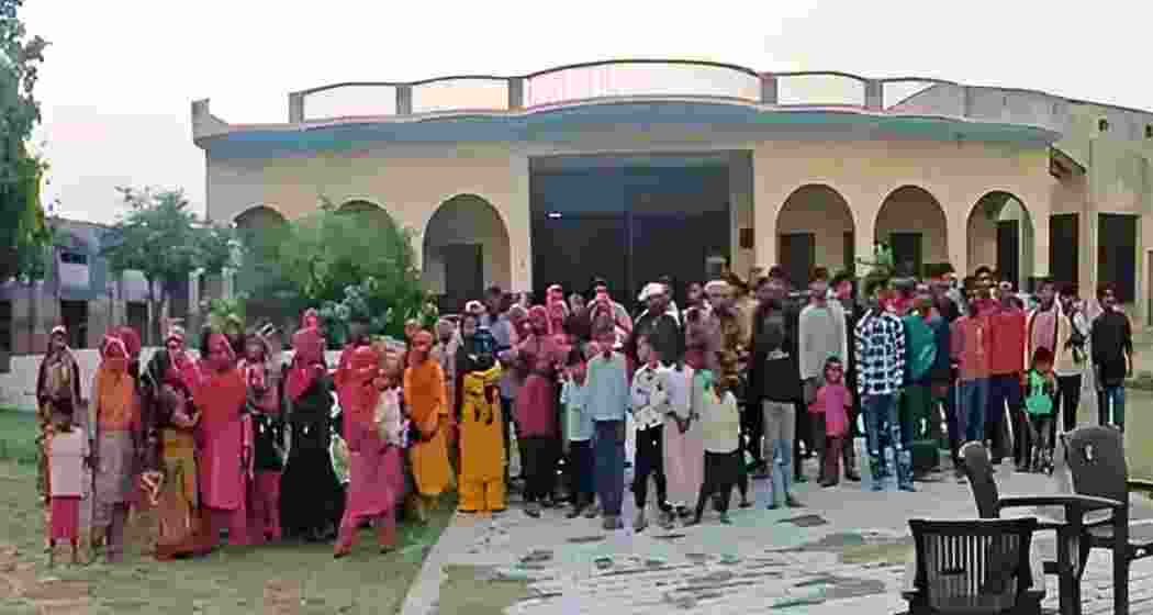 Illegal migrants detained by police in Mathura's Khajpur village as part of a crackdown on unauthorised foreign nationals in Uttar Pradesh on Friday.