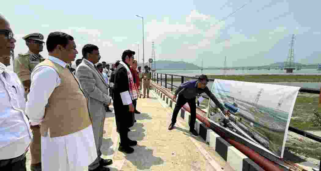 King Jigme Khesar Namgyel Wangchuck of Bhutan inspects the Inland Waterways Terminal and Multi-Modal Logistics Park at Jogighopa, Assam. King Jigme Khesar Namgyel Wangchuck of Bhutan inspects the Inland Waterways Terminal and Multi-Modal Logistics Park at Jogighopa, Assam.