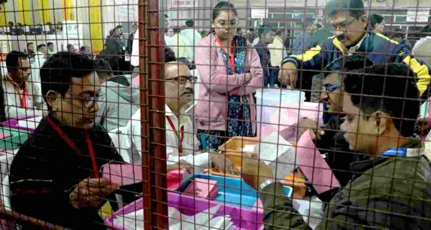 A representative image of counting of votes. Photo credit - X. 