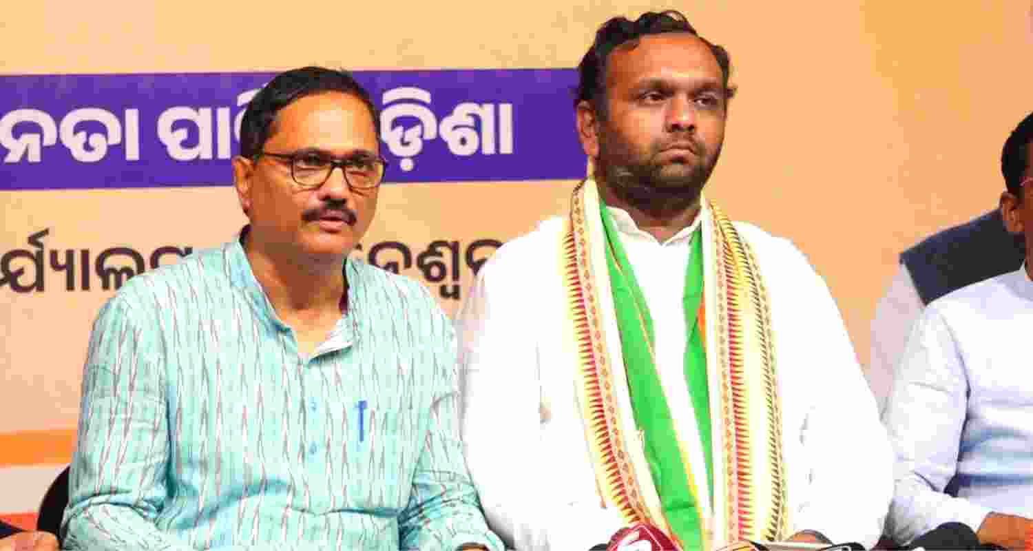 Jay Dholakia (right), son of late former BJD MLA Rajendra Dholakia.