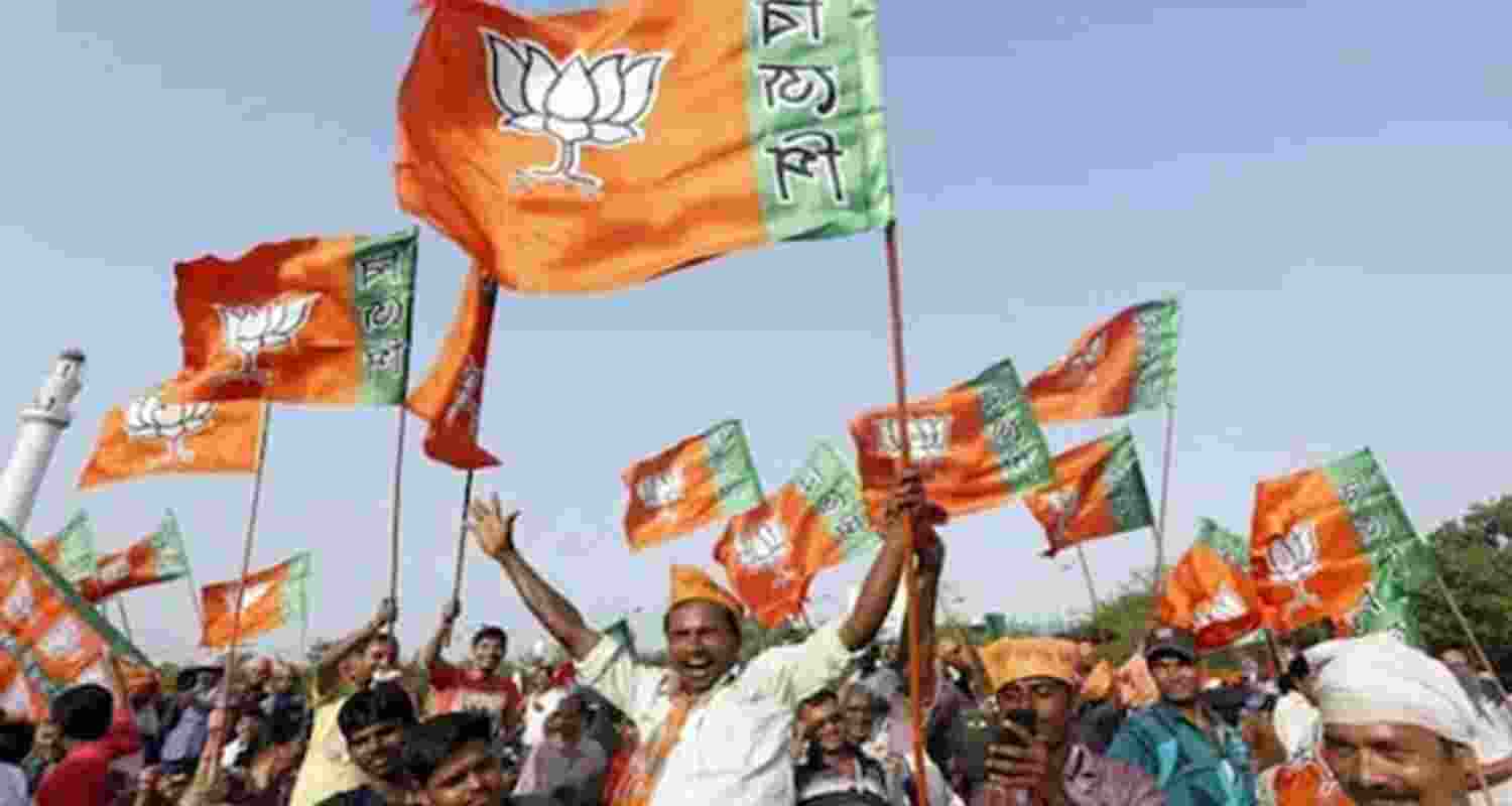 BJP flag.