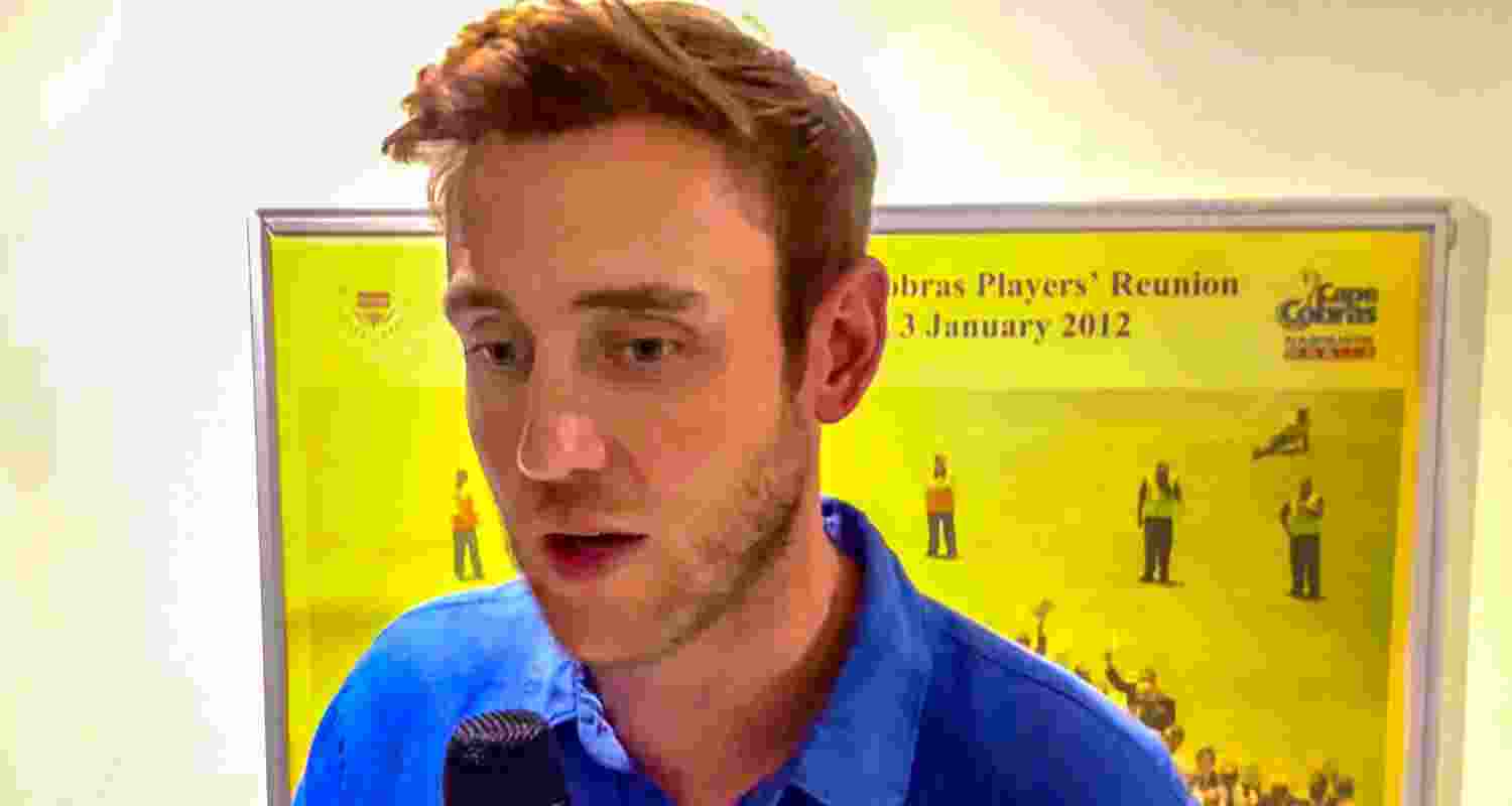 Former England Cricketer Stuart broad speaking to reporters after SA20 in Cape town. Former England Cricketer Stuart broad speaking to reporters after SA20 in Cape town.