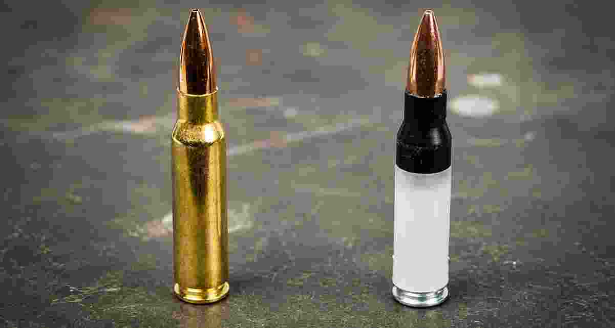 Polymer-cased cartridges to replace brass rounds.