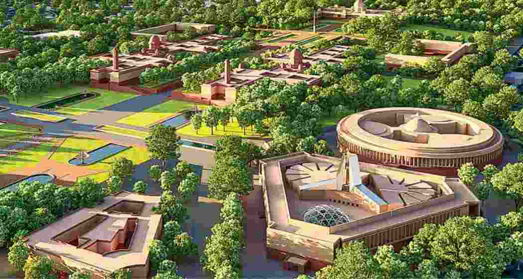 An artistic visualisation of the Central Vista project in New Delhi