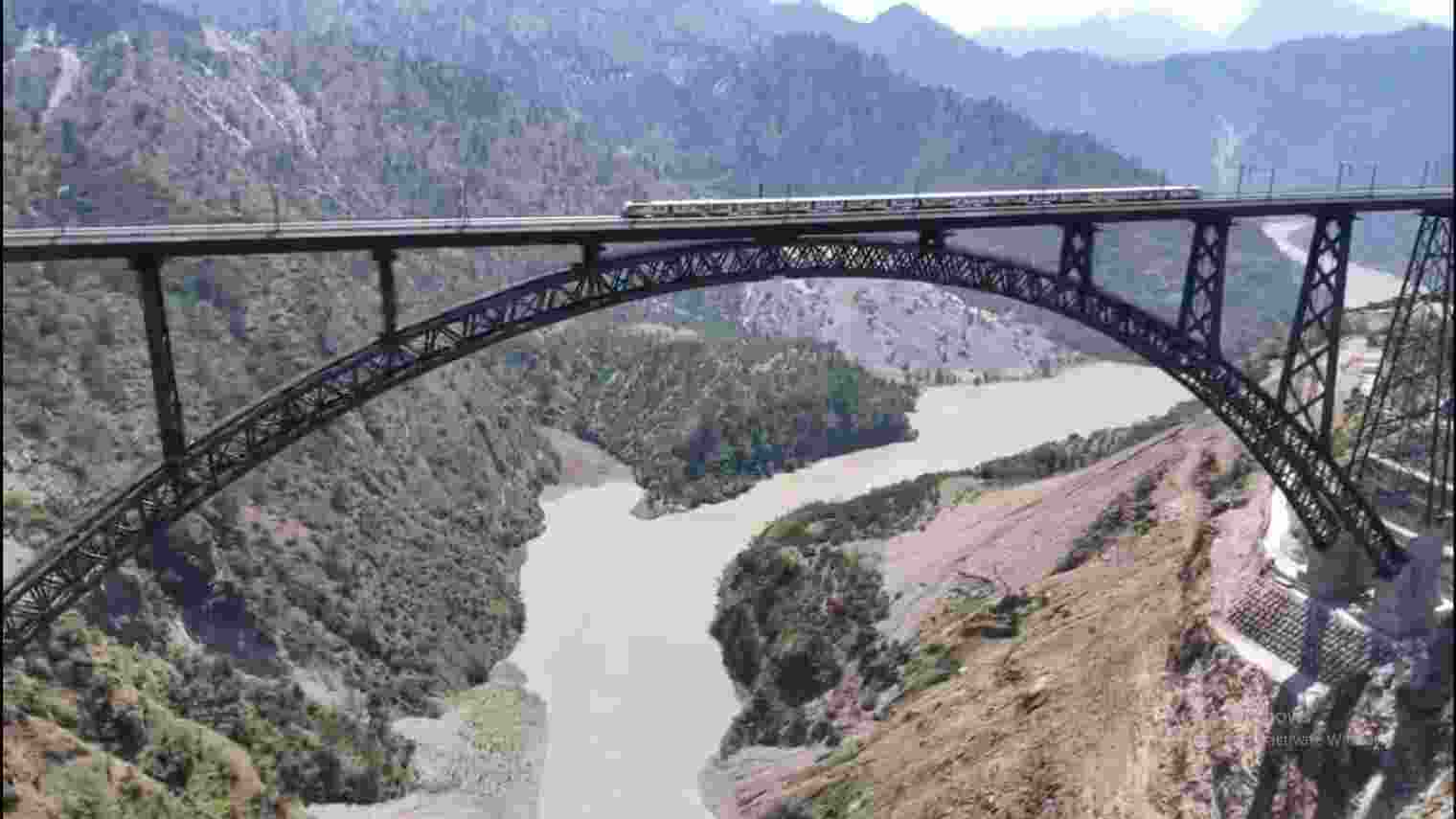 Standing at 359 metres (about 1,178 feet) above the Chenab River, the bridge surpasses the Eiffel Tower's height by approximately 35 metres, making it the highest railway bridge globally.