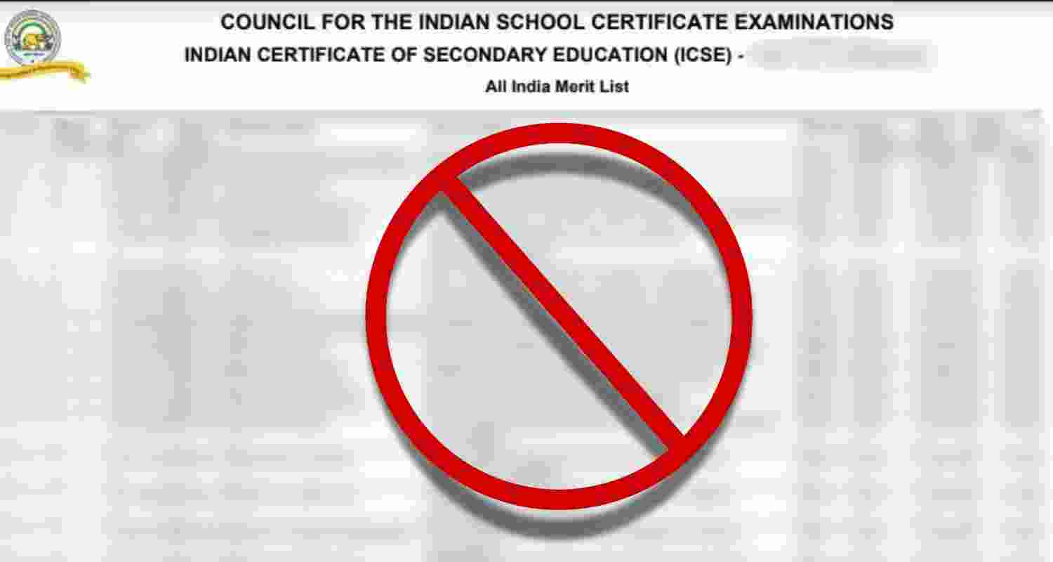 No more merit lists for CISCE class 10, 12 students, starting this year. 