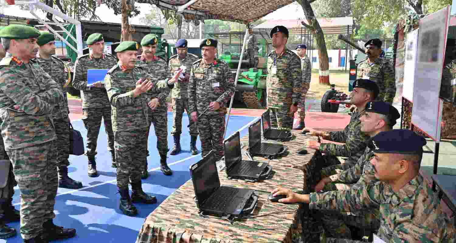 Army Chief Gen Upendra Dwivedi reviewed Kharga Corps’ preparedness in Ambala. 