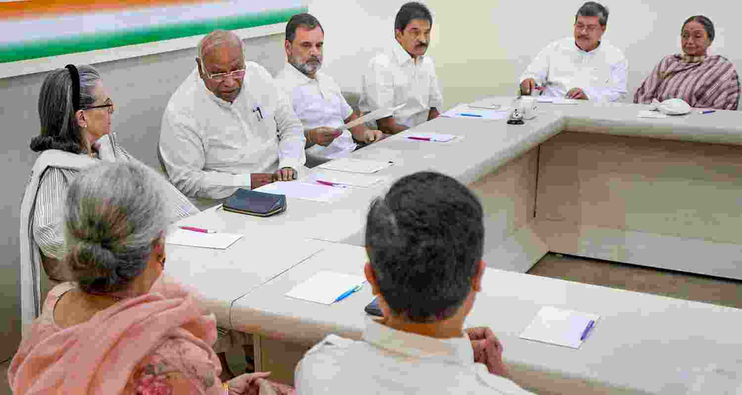 Congress Working Committee (CWC) during a meeting chaired by party president Mallikarjun Kharge.