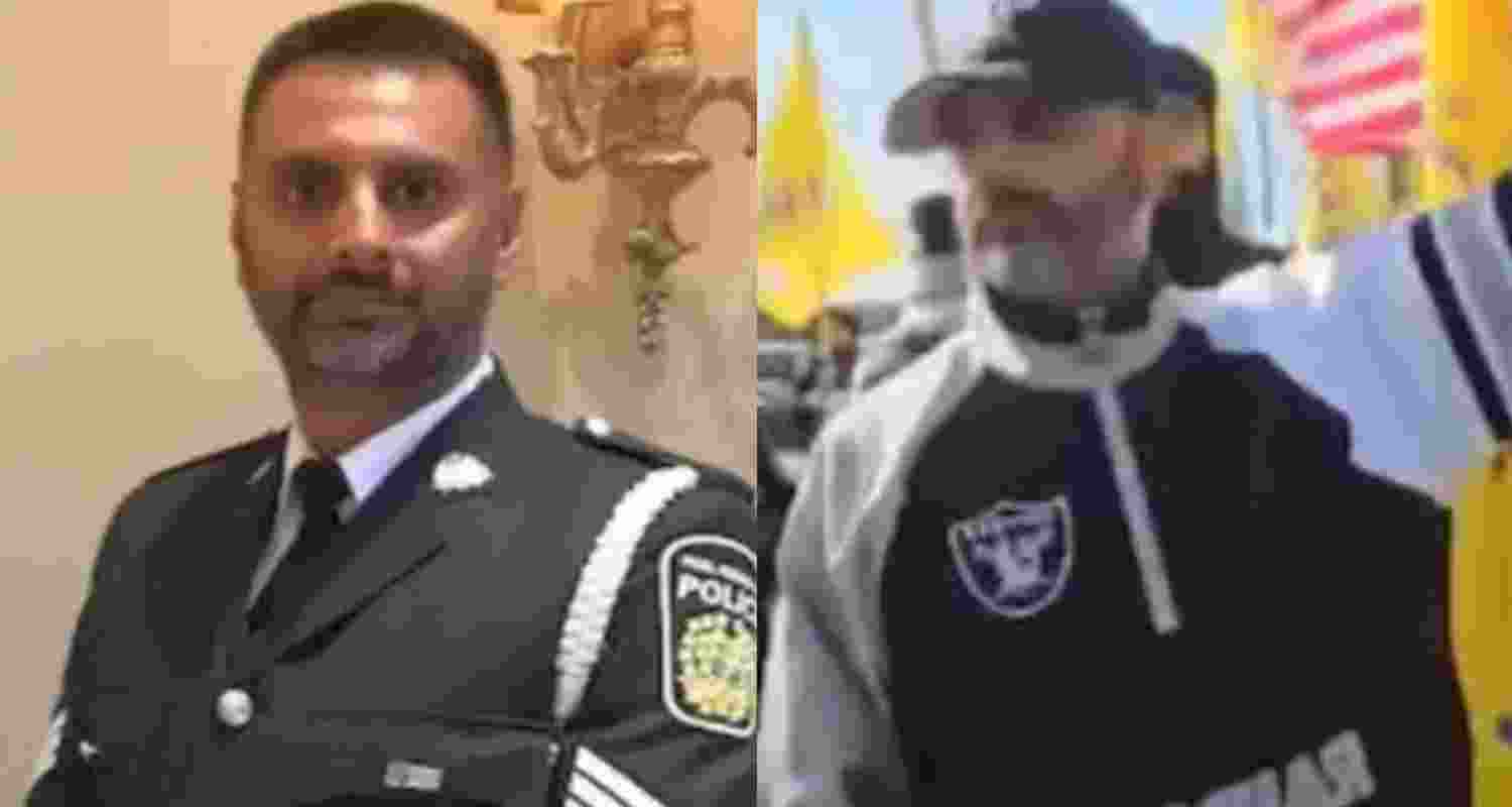 Canadian cop was suspended for joining a pro-Khalistan protest outside a Hindu temple.