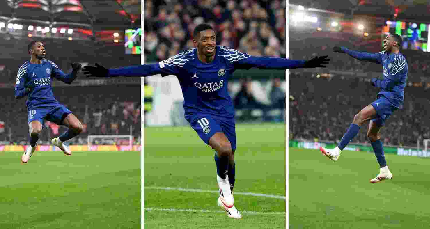 Dembélé scored three goals in succession after Bradley Barcola gave PSG an early lead in the sixth minute. Dembélé scored three goals in succession after Bradley Barcola gave PSG an early lead in the sixth minute.