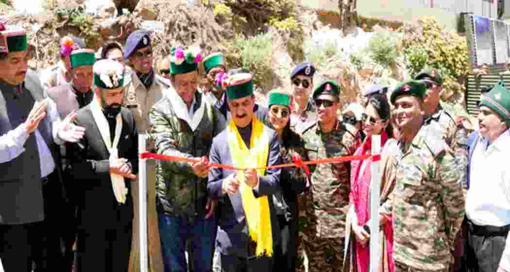 Himachal Pradesh Chief Minister Sukhwinder Singh Sukhu launching border tourism activities at Shipki-La on Tuesday.