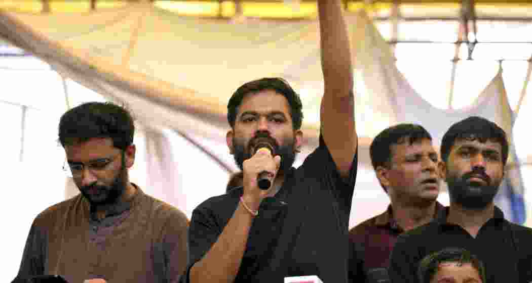 Cockroach Janta Party (CJP) founder Abhijeet Dipke addresses a gathering. 