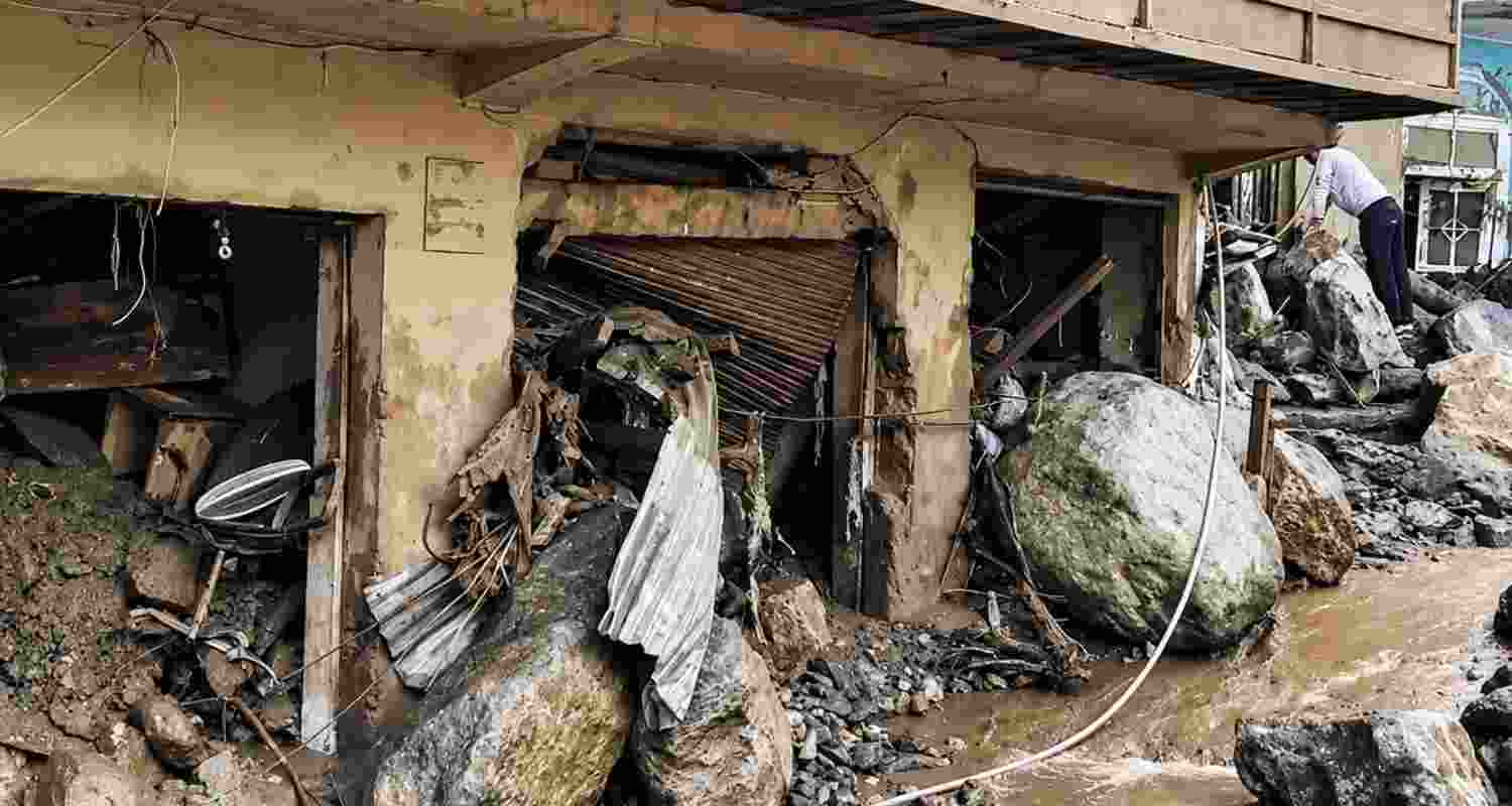 Heavy rain triggered flash floods and a landslide in J-K's Doda, damaging homes, shops and vehicles, washing away roads and disrupting connectivity.
