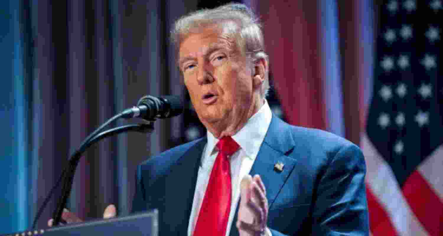 A file photo of US President Donald Trump.