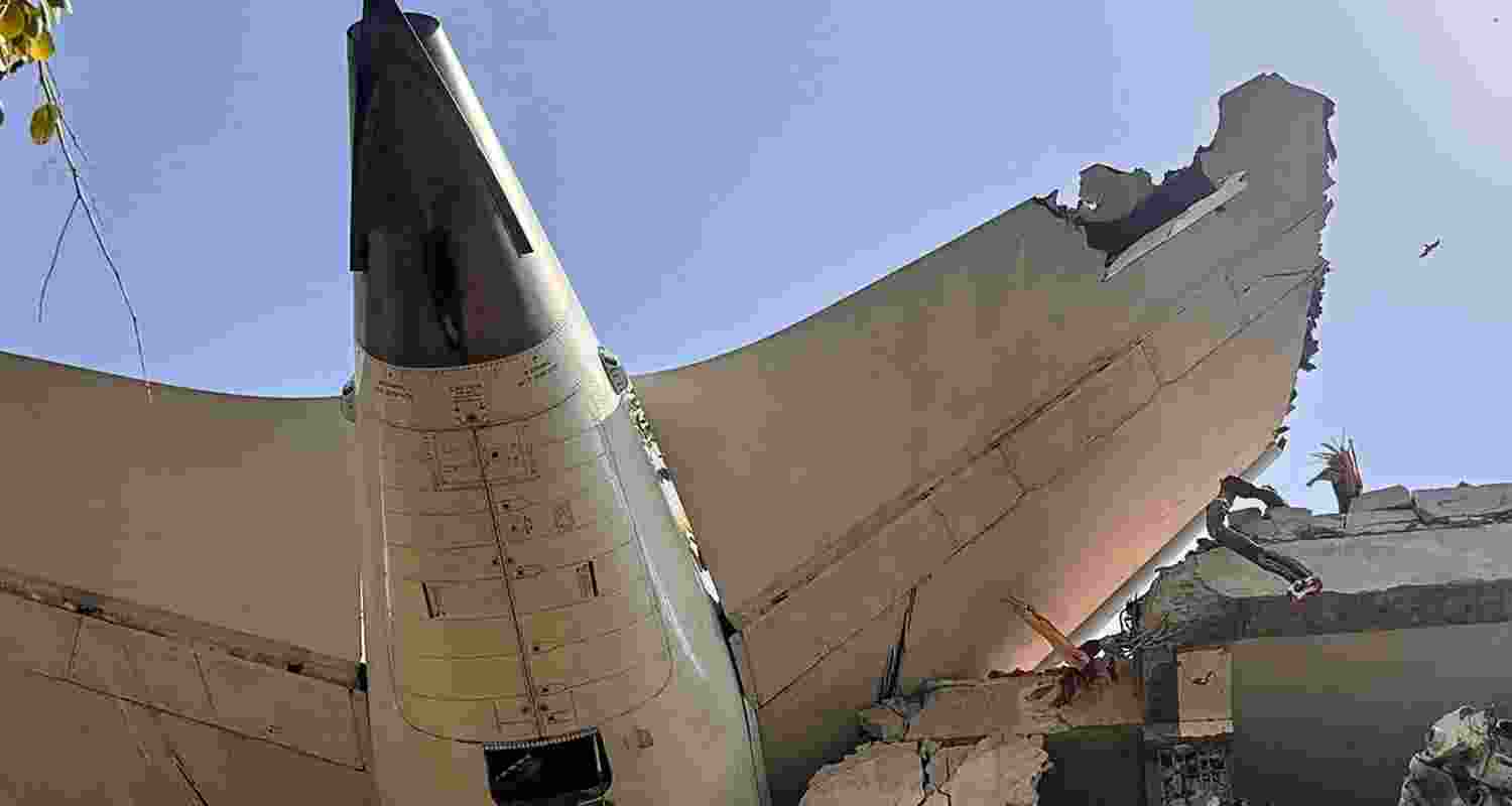 A file photo of tragic crash of an Air India Boeing Dreamliner in Ahmedabad.